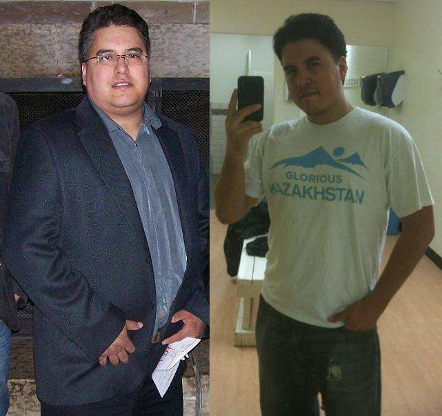 270lbs in the before pics, 200lbs in the after